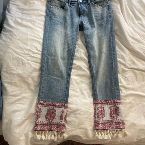 Pilcro and the Letterpress Hayden jeans with pattern bandana braided fringe - Picture 5 of 5